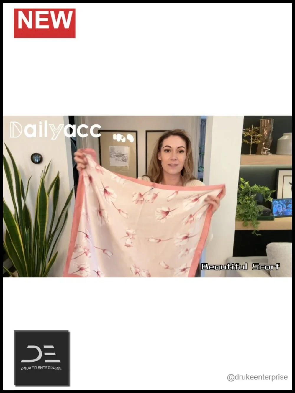Lightweight Silk Satin Fashion Scarf for Women - Head Scarf Neck Wrap